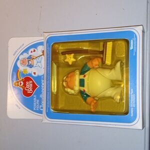 Vintage Care Bear cloud keepers with fluffy cloud broom figurine